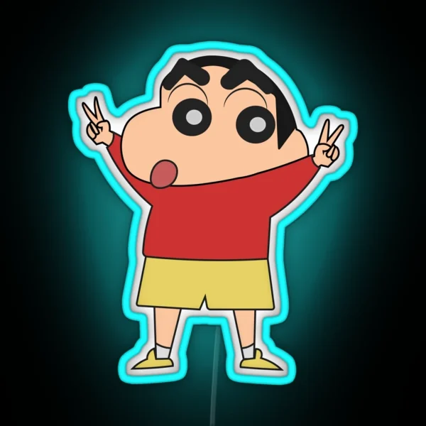 Shin Chan For President RGB Neon Sign
