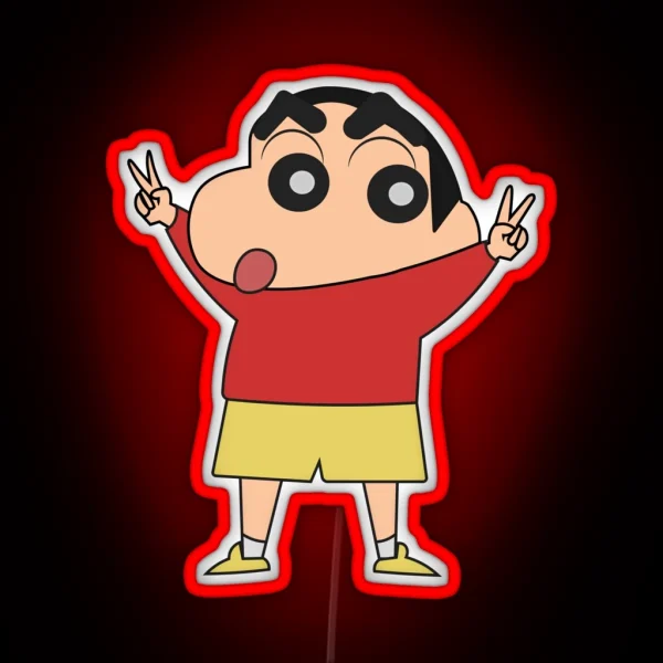 Shin Chan For President RGB Neon Sign