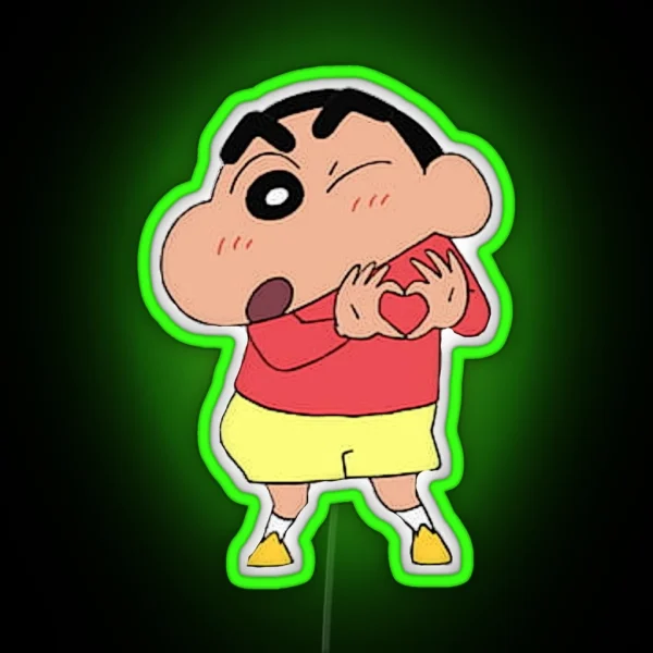 Shinchan Happy RGB Neon Sign
