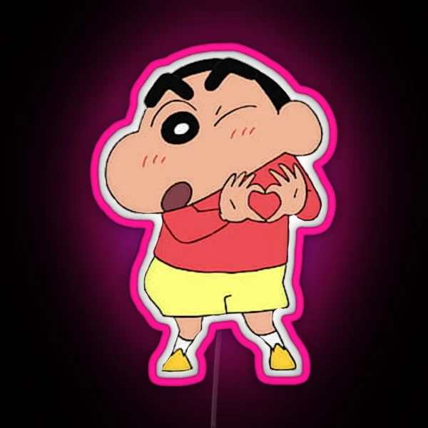 Shinchan Happy RGB Neon Sign