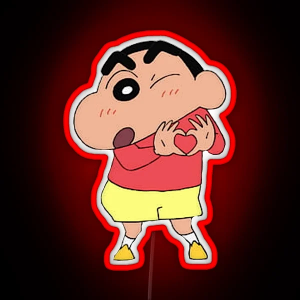 Shinchan Happy RGB Neon Sign