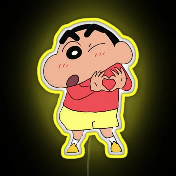 Shinchan Happy RGB Neon Sign