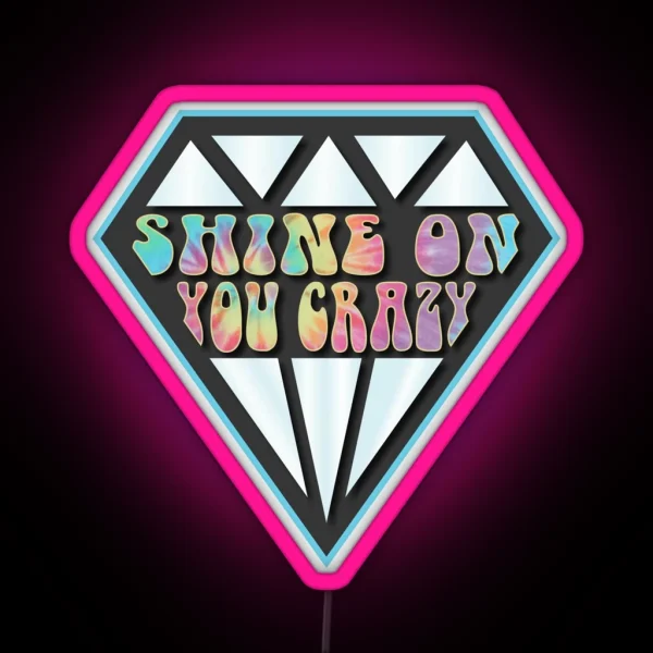 Shine On You Crazy Diamond Pink Floyd RGB Neon Sign