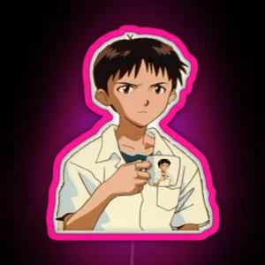 Shinji Holding Shinji Holding Shinji Holding Shinji RGB Neon Sign