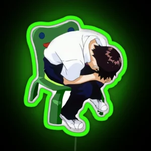 Shinji On A Froggy Chair RGB Neon Sign