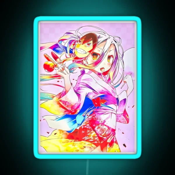 Shiro Kimono Style No Game No Life RGB Neon Sign