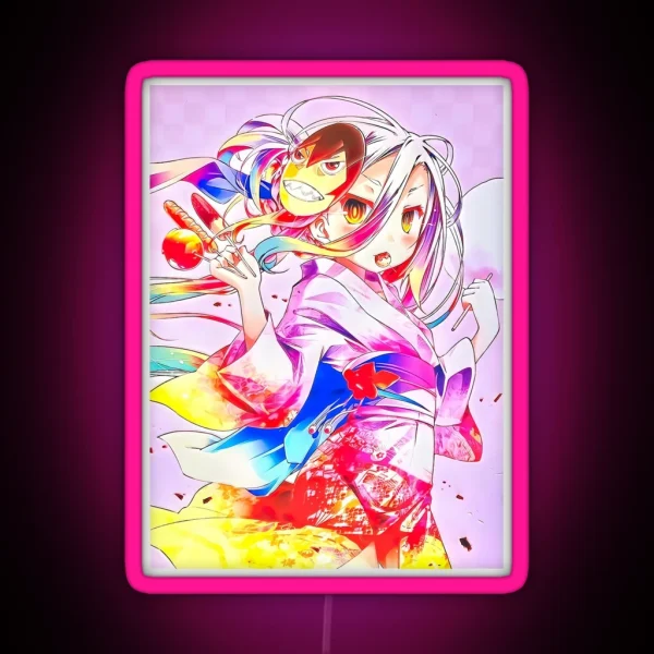 Shiro Kimono Style No Game No Life RGB Neon Sign