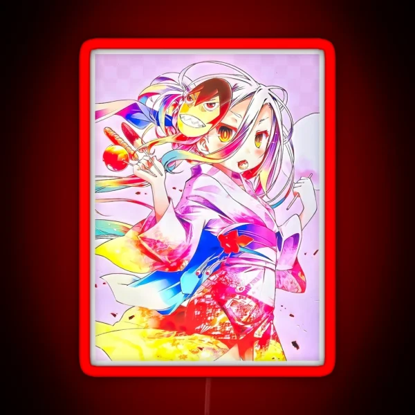 Shiro Kimono Style No Game No Life RGB Neon Sign
