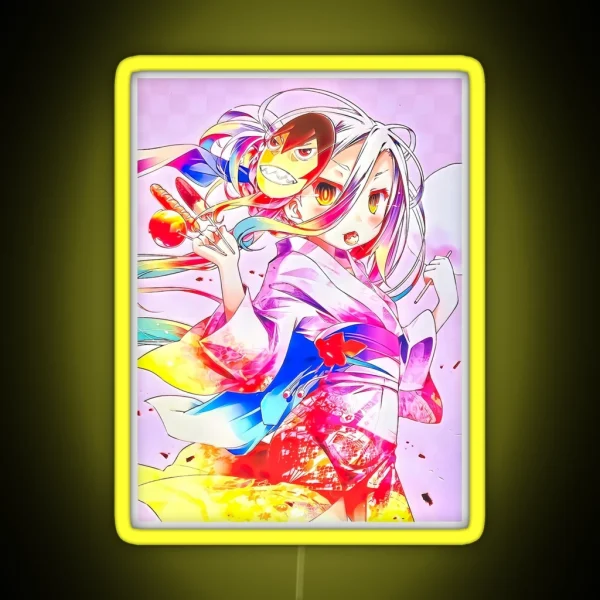 Shiro Kimono Style No Game No Life RGB Neon Sign