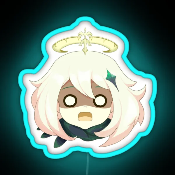Shocked Paimon Face RGB Neon Sign
