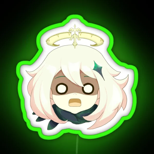 Shocked Paimon Face RGB Neon Sign