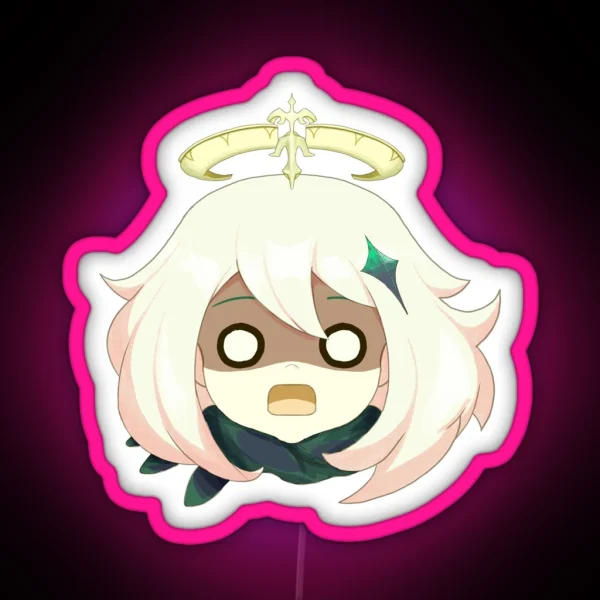 Shocked Paimon Face RGB Neon Sign