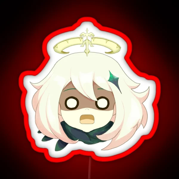 Shocked Paimon Face RGB Neon Sign