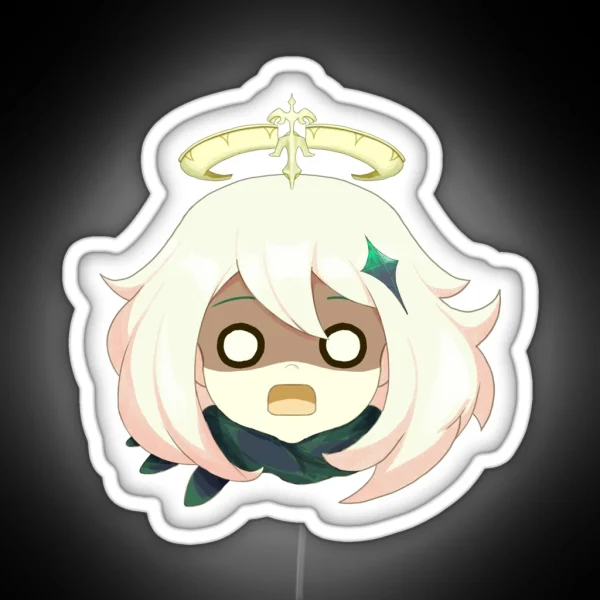 Shocked Paimon Face RGB Neon Sign