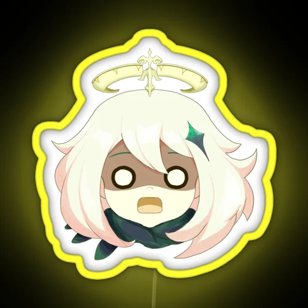 Shocked Paimon Face RGB Neon Sign