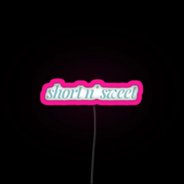 Short N Sweet Blue Sabrina Carpenter RGB Neon Sign