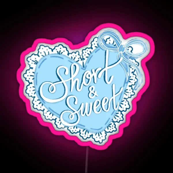 Short Sweet Heart RGB Neon Sign