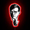 Vivid RGB Neon Sign Featuring Shostakovich's Intricate Musical Composition Drawing