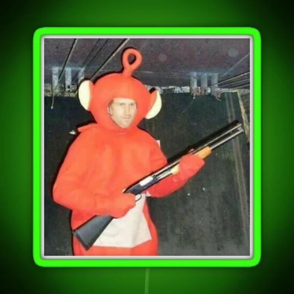 Shotgun Teletubby RGB Neon Sign