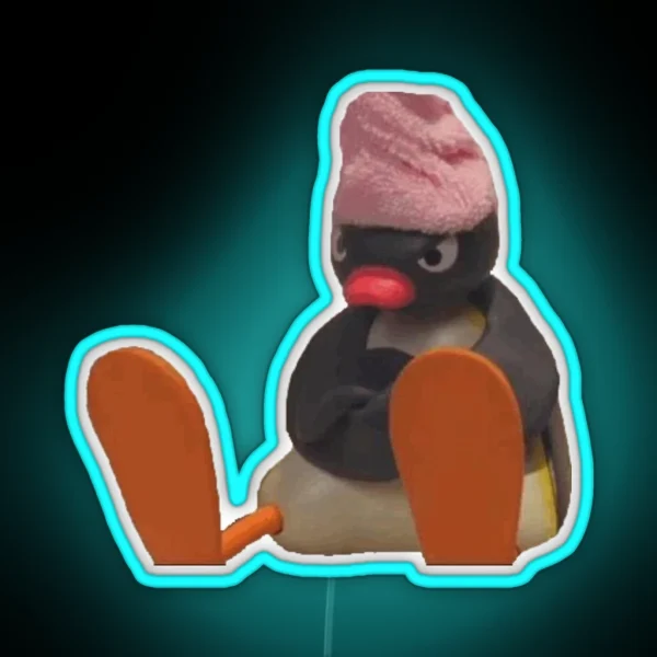 Shower Pingu Mood RGB Neon Sign