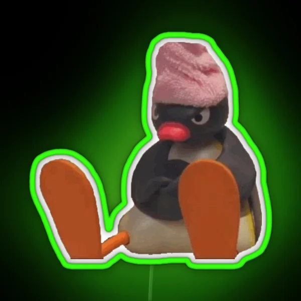 Shower Pingu Mood RGB Neon Sign