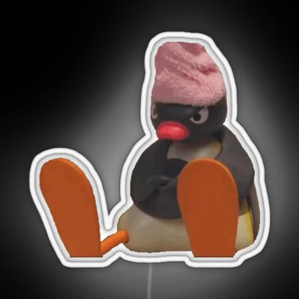 Shower Pingu Mood RGB Neon Sign