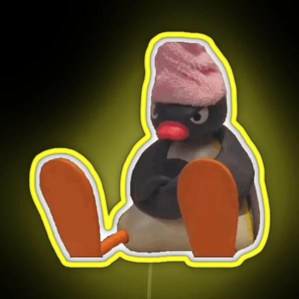 Shower Pingu Mood RGB Neon Sign