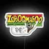 Vibrant RGB LED Neon Sign Featuring Colorful Animated Animals Scene