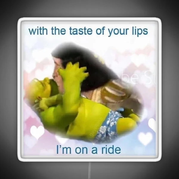 Shrek And Lord Farquad Kiss Kiss RGB Neon Sign