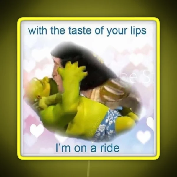 Shrek And Lord Farquad Kiss Kiss RGB Neon Sign