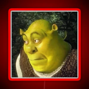 Shrek Face Meme RGB Neon Sign