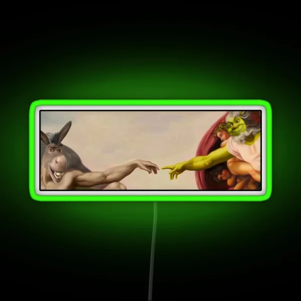 Shrek Hands Of God RGB Neon Sign