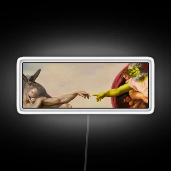 Shrek Hands Of God RGB Neon Sign