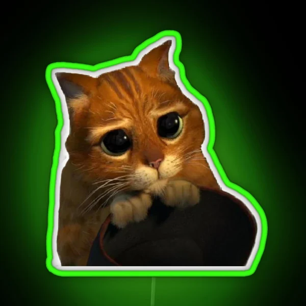 Shrek Puss In Boots RGB Neon Sign