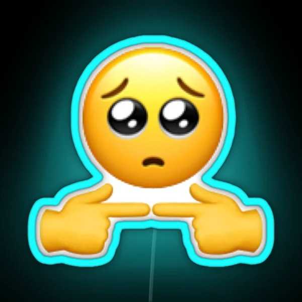 Shy Emoji RGB Neon Sign