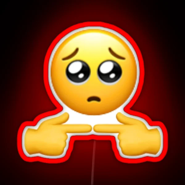 Shy Emoji RGB Neon Sign
