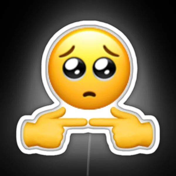 Shy Emoji RGB Neon Sign