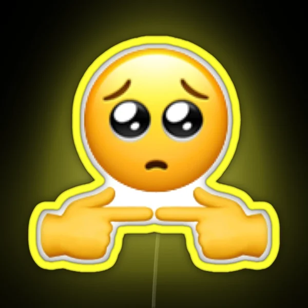 Shy Emoji RGB Neon Sign