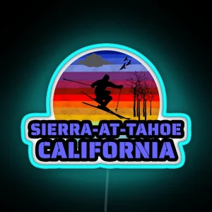 Sierra At Tahoe California Usa Winter Ski Resort RGB Neon Sign