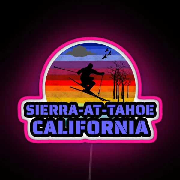 Sierra At Tahoe California Usa Winter Ski Resort RGB Neon Sign