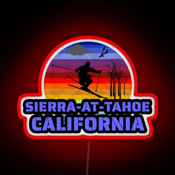 Sierra At Tahoe California Usa Winter Ski Resort RGB Neon Sign