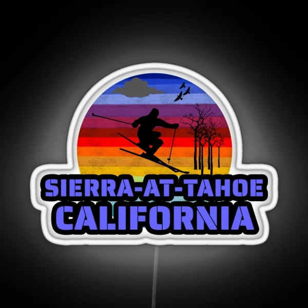 Sierra At Tahoe California Usa Winter Ski Resort RGB Neon Sign