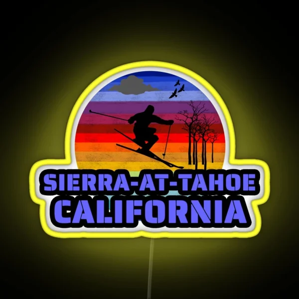 Sierra At Tahoe California Usa Winter Ski Resort RGB Neon Sign