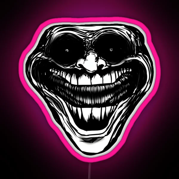 Sigma Troll Face RGB Neon Sign