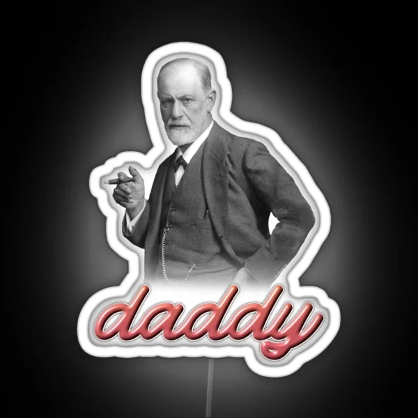 Sigmund Freud Daddy Psyhology Design RGB Neon Sign