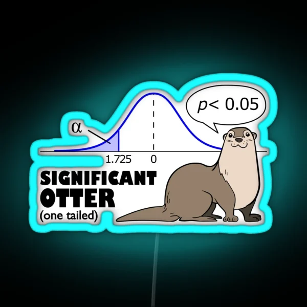 Significant Otter One Tailed RGB Neon Sign