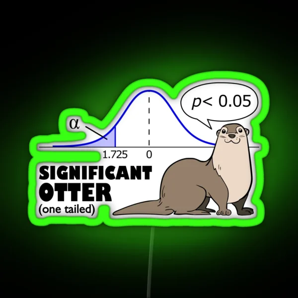 Significant Otter One Tailed RGB Neon Sign