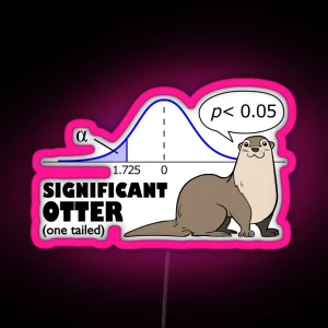 Significant Otter One Tailed RGB Neon Sign