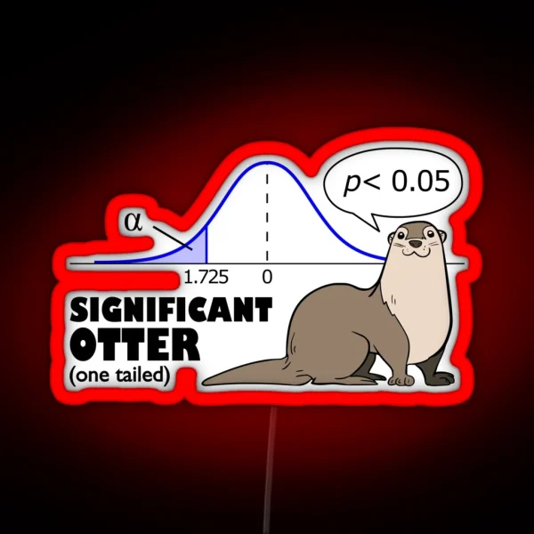 Significant Otter One Tailed RGB Neon Sign