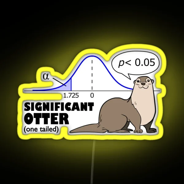 Significant Otter One Tailed RGB Neon Sign